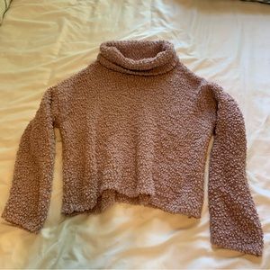 Fuzzy Lavender Turtle Neck Sweater